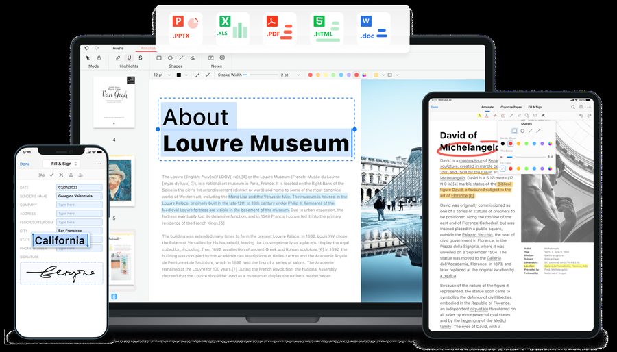 PDFGear PDF editing screenshot